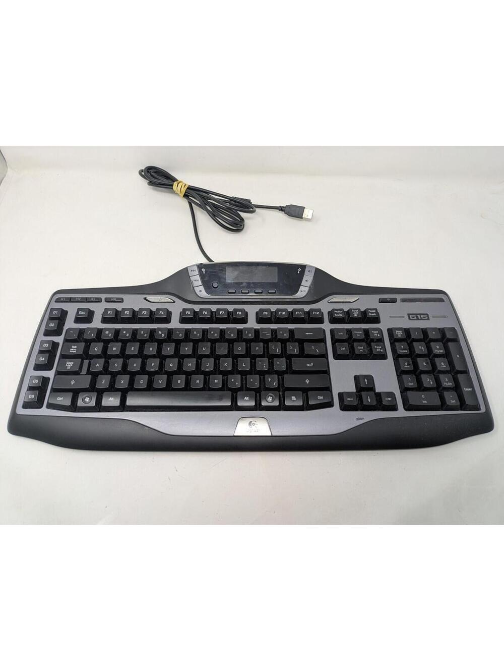 Logitech G15 Wired USB Gaming Keyboard Black Y-UW92 Tested Works